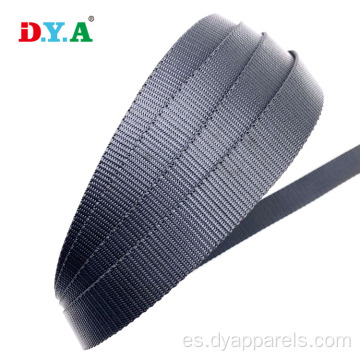 Correos de nylon duraderos Webbing de nylon negro de 25 mm